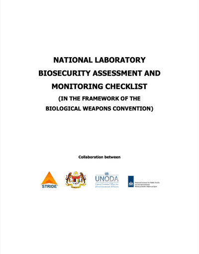 National Laboratory Biosecurity Assessment and Monitoring Checklist ...