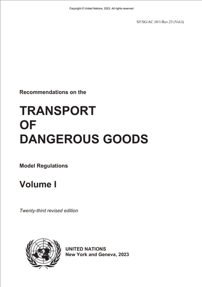 UN Recommendations on the Transport of Dangerous Goods: Model ...